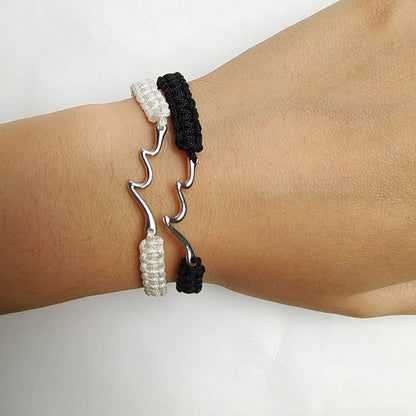 BRAZALETES MINIMALISTAS OLAS DE MAR LEATHER TEJIDOS