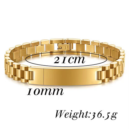 BRAZALETES ELEGANTES EN ACERO INOXIDABLE SOLIDO  PERSONALIZADOS