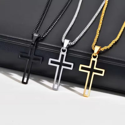 COLLAR ELEGANTE  CRUZ ABIERTA MINIMALISTA