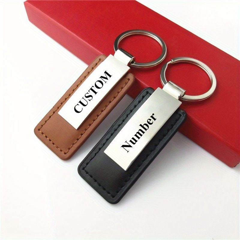 LLAVEROS EN LEATHER & PLACA DE ACERO PERSONALIZADOS