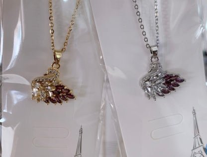 COLLAR CISNE  ELEGANTE CRISTAL DE CIRCONIA