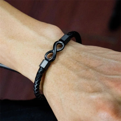 BRAZALETE LEATHER INFINITO CIERRE MAGNÉTICO