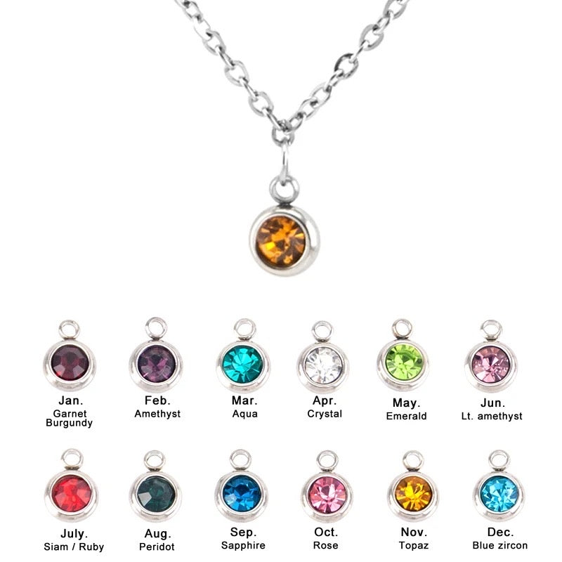 COLLARES CON PIEDRAS DE NACIMIENTO BIRTHSTONE GEMAS