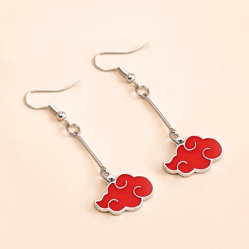 ARETES GRANDES  NUBE AKATSUKI ANIME  UNISEX