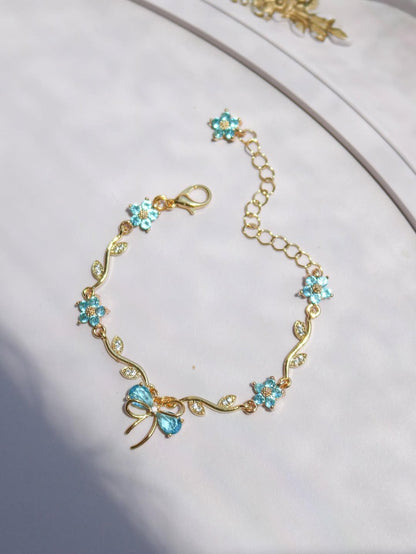 COLLAR BRAZALETES ELEGANTE LAZOS CORTE PRINCESA CRISTALES INCRUSTADOS