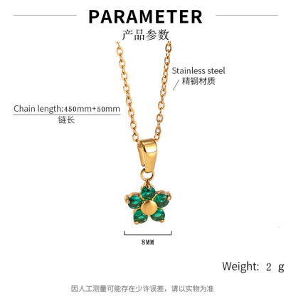 CADENA CHOCKER FLOR  DELICADA CRISTAL DE COLORES MINIMALISTA