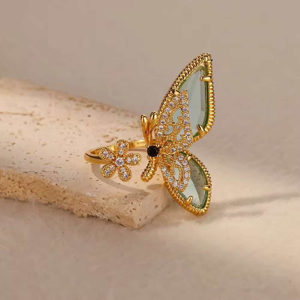 ANILLO MARIPOSA ELEGANTE GRANDE