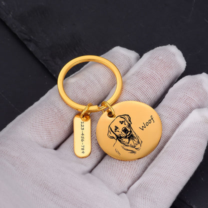 LLAVERO ACERO INOXIDABLE CIRCULO MINIMALISTA PERSONALIZADO