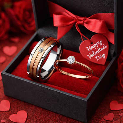 ANILO ROSE GOLD  CON DISEÑO EN ACERO INOXIDABLE