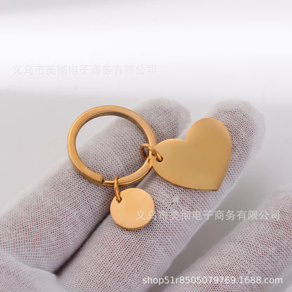 LLAVERO ACERO INOXIDABLE CIRCULO MINIMALISTA PERSONALIZADO