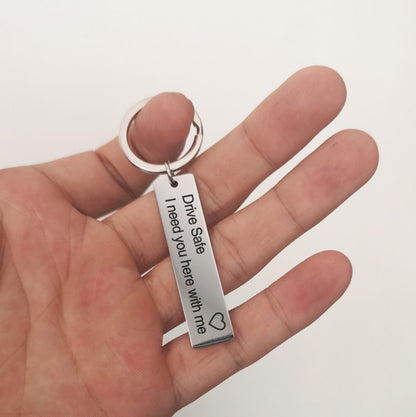 LLAVEROS MINIMALISTAS ACERO INOXIDABLE MENSAJE ROMANTICO