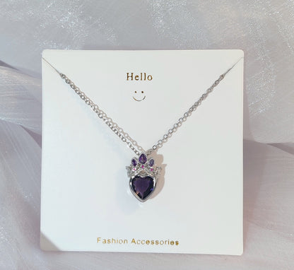 COLLAR CADENA CORONA  RAPUNZEL CRISTALES DE CIRCONIA