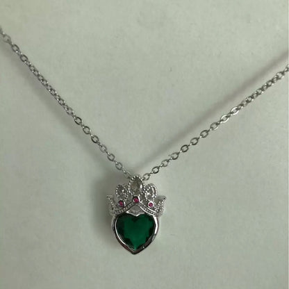 COLLAR CADENA CORONA  RAPUNZEL CRISTALES DE CIRCONIA