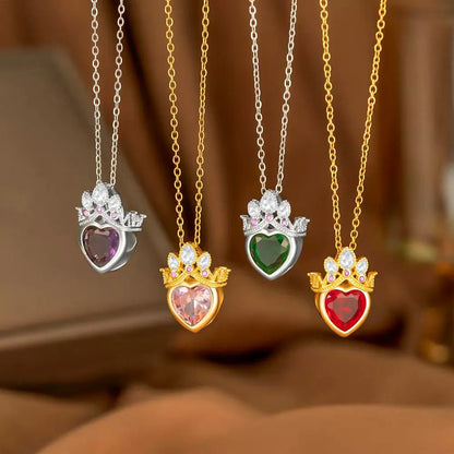 COLLAR CADENA CORONA  RAPUNZEL CRISTALES DE CIRCONIA