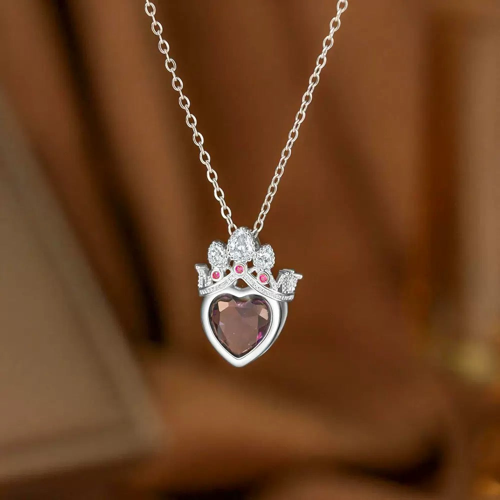 COLLAR CADENA CORONA  RAPUNZEL CRISTALES DE CIRCONIA