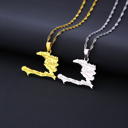 COLLAR MAPA HAITIANO  HAITÍ