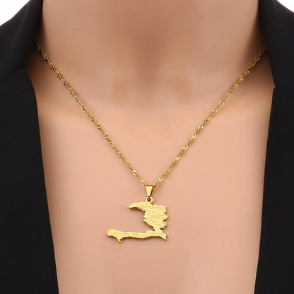 COLLAR MAPA HAITIANO  HAITÍ