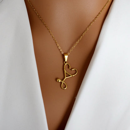 COLLAR MÉDICO ENFERMERA ESTETOSCOPIO ELEGANTE