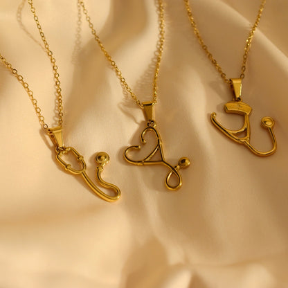 COLLAR MÉDICO ENFERMERA ESTETOSCOPIO ELEGANTE