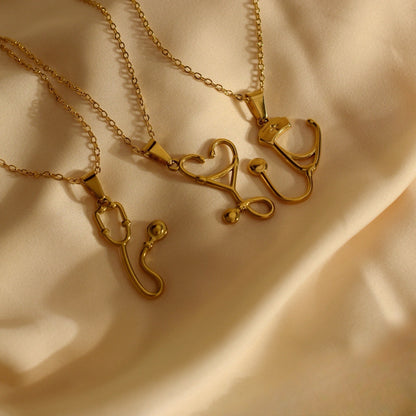 COLLAR MÉDICO ENFERMERA ESTETOSCOPIO ELEGANTE