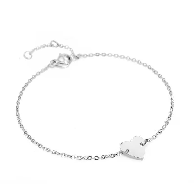 BRAZALETE CORAZÓN MINIMALISTA PERSONALIZABLE