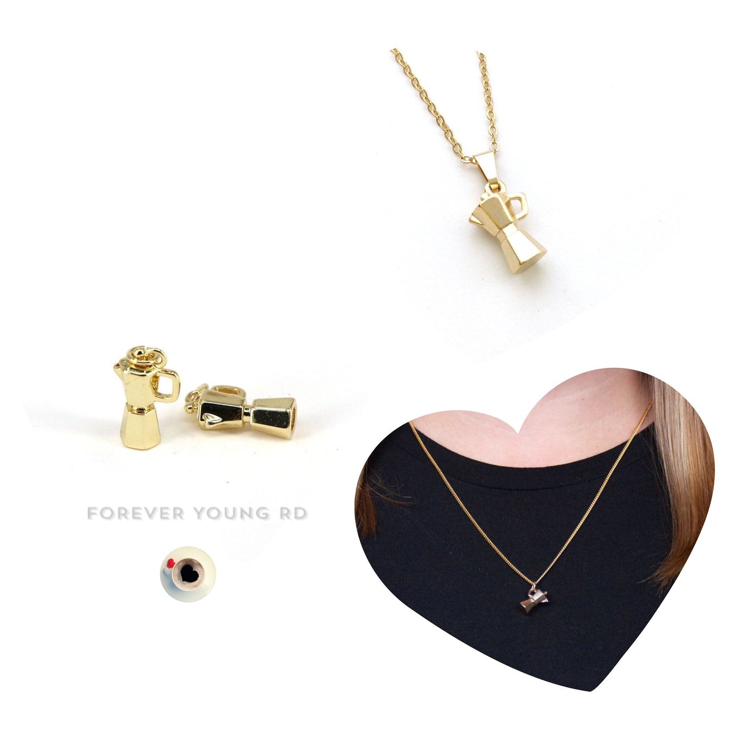 COLLAR  MINIMALISTA GRECA DE CAFÉ    UNISEX