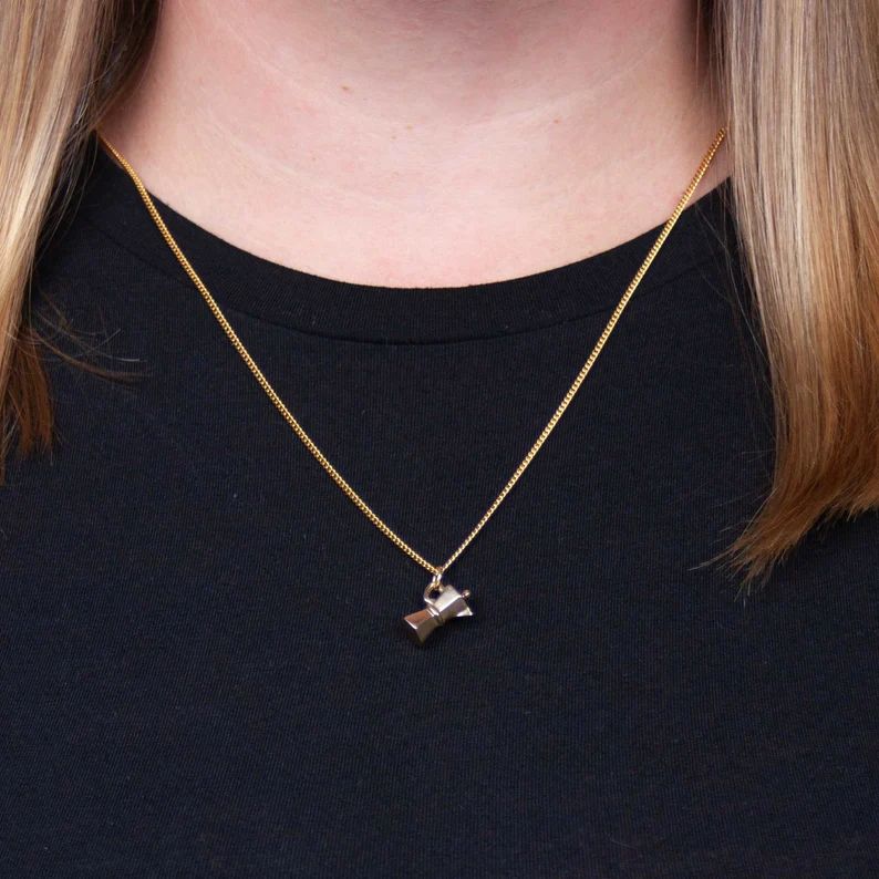 COLLAR  MINIMALISTA GRECA DE CAFÉ    UNISEX