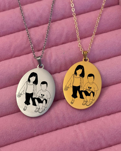 COLLAR OVALADO  UNISEX PERSONALIZADO