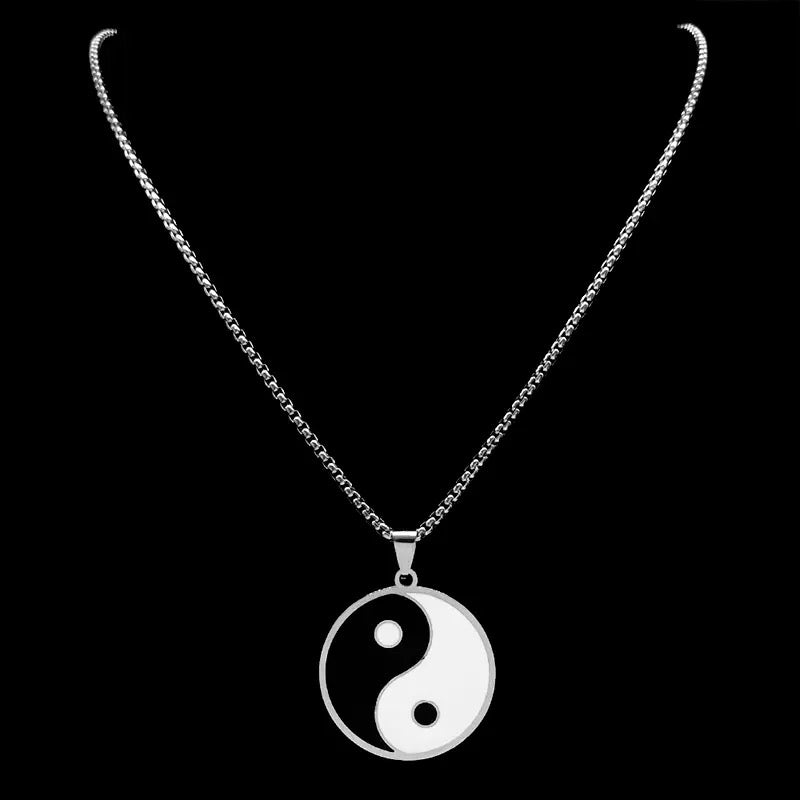 COLLAR YIN YANG UNISEX ACERO INOXIDABLE & TITANIO