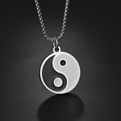 COLLAR YIN YANG UNISEX ACERO INOXIDABLE & TITANIO