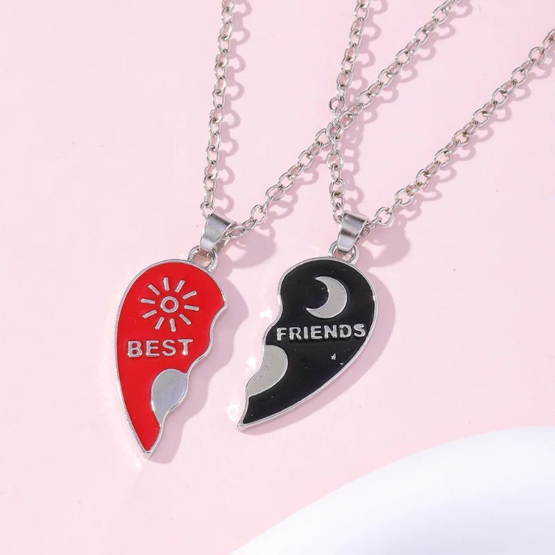 COLLARES DE MEJORES AMIGOS  CORAZONES ROMPECABEZAS