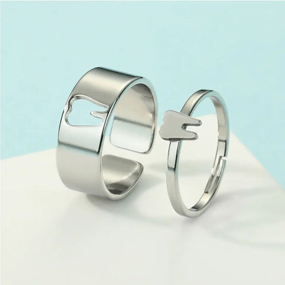 ANILLOS DE PAREJA MATCHING RINGS DISEÑO HUECO AJUSTABLES