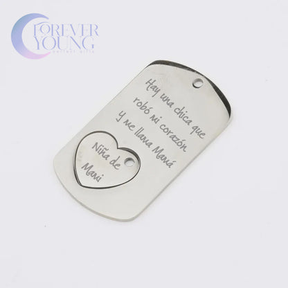 COLLARES  HUECOS PLACA & CORAZÓN ROMPECABEZAS  PERSONALIZADOS