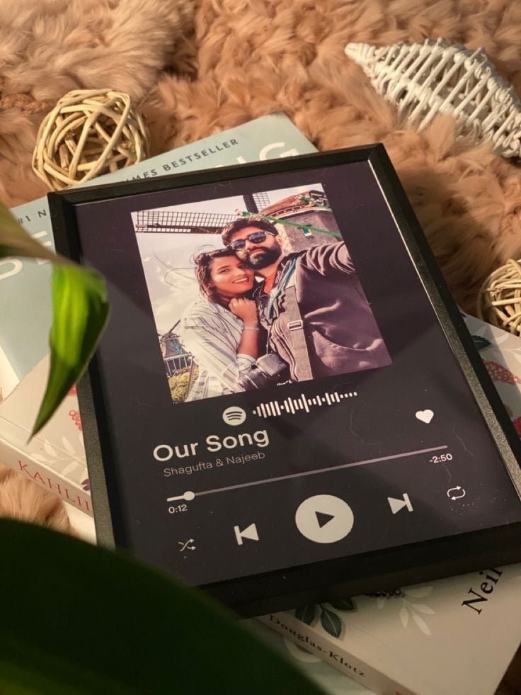 CUADRO CANCIÓN DE SPOTIFY O MENSAJE FOTOS PERSONALIZADAS