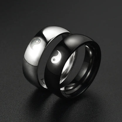 ANILLOS DE PAREJA BFF YIN YANG