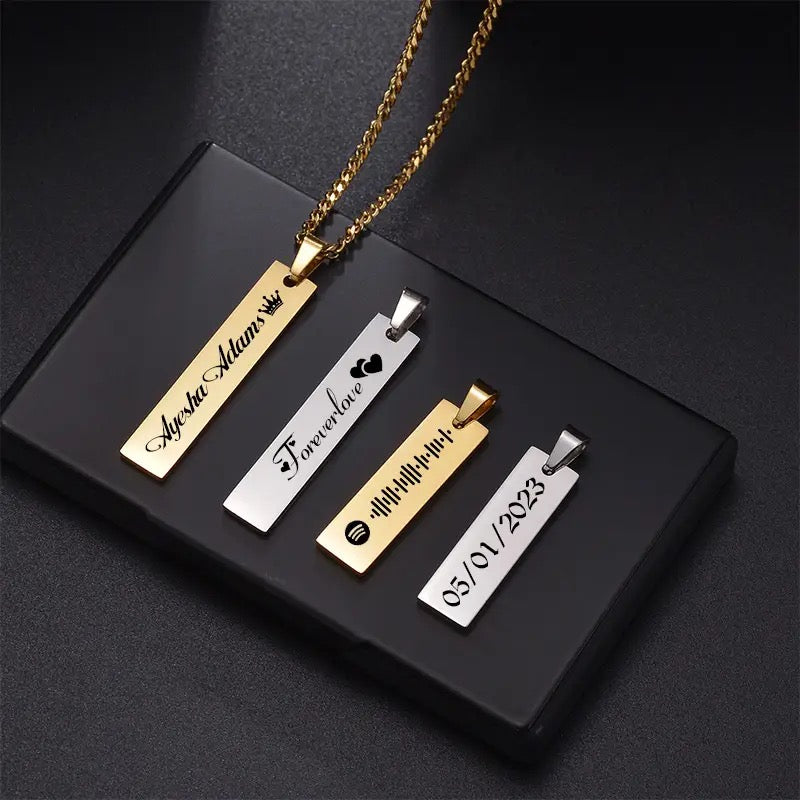 COLLAR PLACA PERSONALIZABLE MINIMALISTA