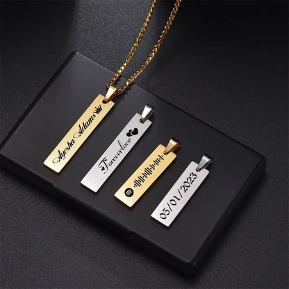 COLLAR PLACA PERSONALIZABLE MINIMALISTA