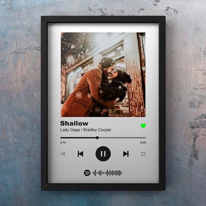 CUADRO CANCIÓN DE SPOTIFY O MENSAJE FOTOS PERSONALIZADAS