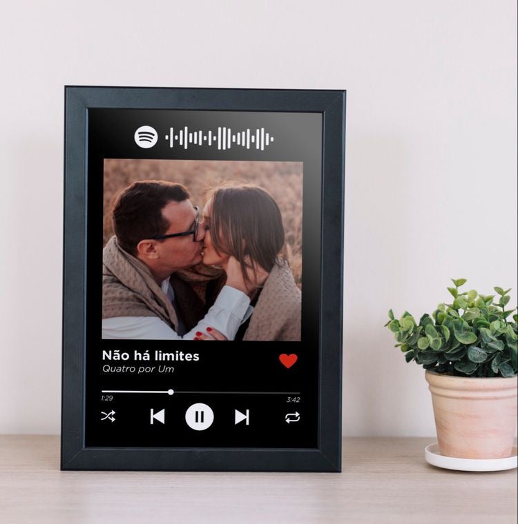 CUADRO CANCIÓN DE SPOTIFY O MENSAJE FOTOS PERSONALIZADAS