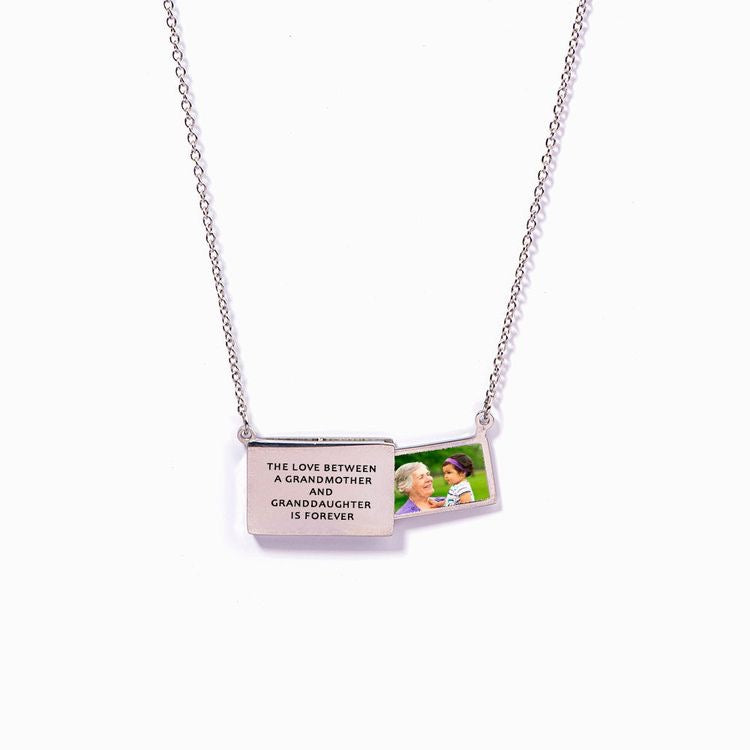 COLLAR FOTOGRAFÍA  OCULTA + MENSAJE PERSONALIZADO  CARTA MINIMALISTA PERSONALIZABLE