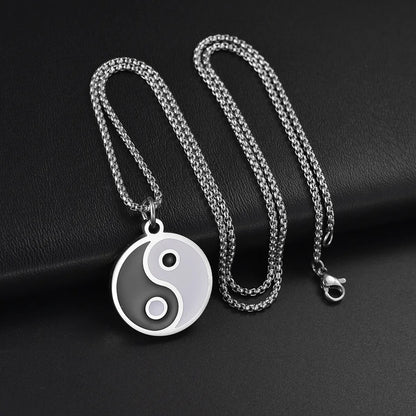 COLLAR YIN YANG UNISEX ACERO INOXIDABLE & TITANIO