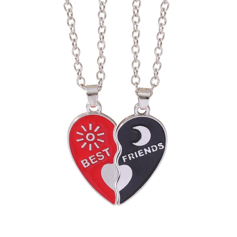 COLLARES DE MEJORES AMIGOS  CORAZONES ROMPECABEZAS