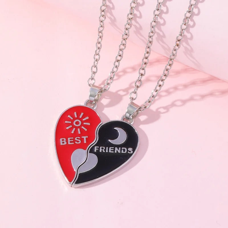 COLLARES DE MEJORES AMIGOS  CORAZONES ROMPECABEZAS