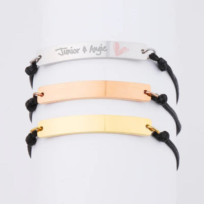 BRAZALETE HILO LEATHER MINIMALISTA PERSONALIZADO