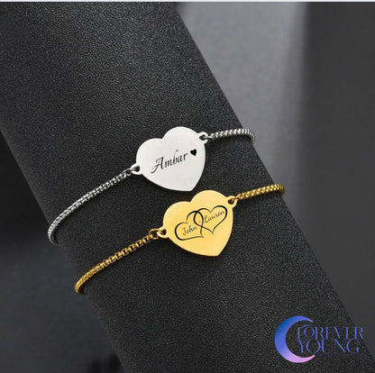 BRAZALETE CORAZÓN PERSONALIZABLE