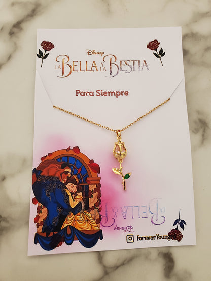 COLLAR TULIPÁN TALLO LARGO  ELEGANTE CRISTAL DE CIRCONIA