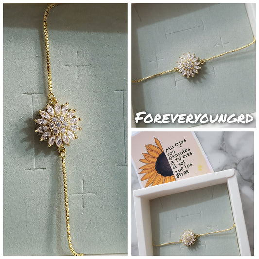BRAZALETE GIRASOL GIRATORIO ANTIESTRÉS ANTI ANSIEDAD MINIMALISTA ELEGANTE