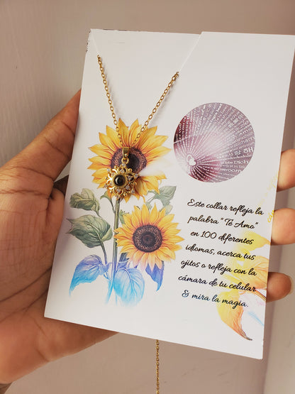 COLLARES FLORES LUNA Y ESTRELLAS  TE AMO EN 100 IDIOMAS DIFERENTES