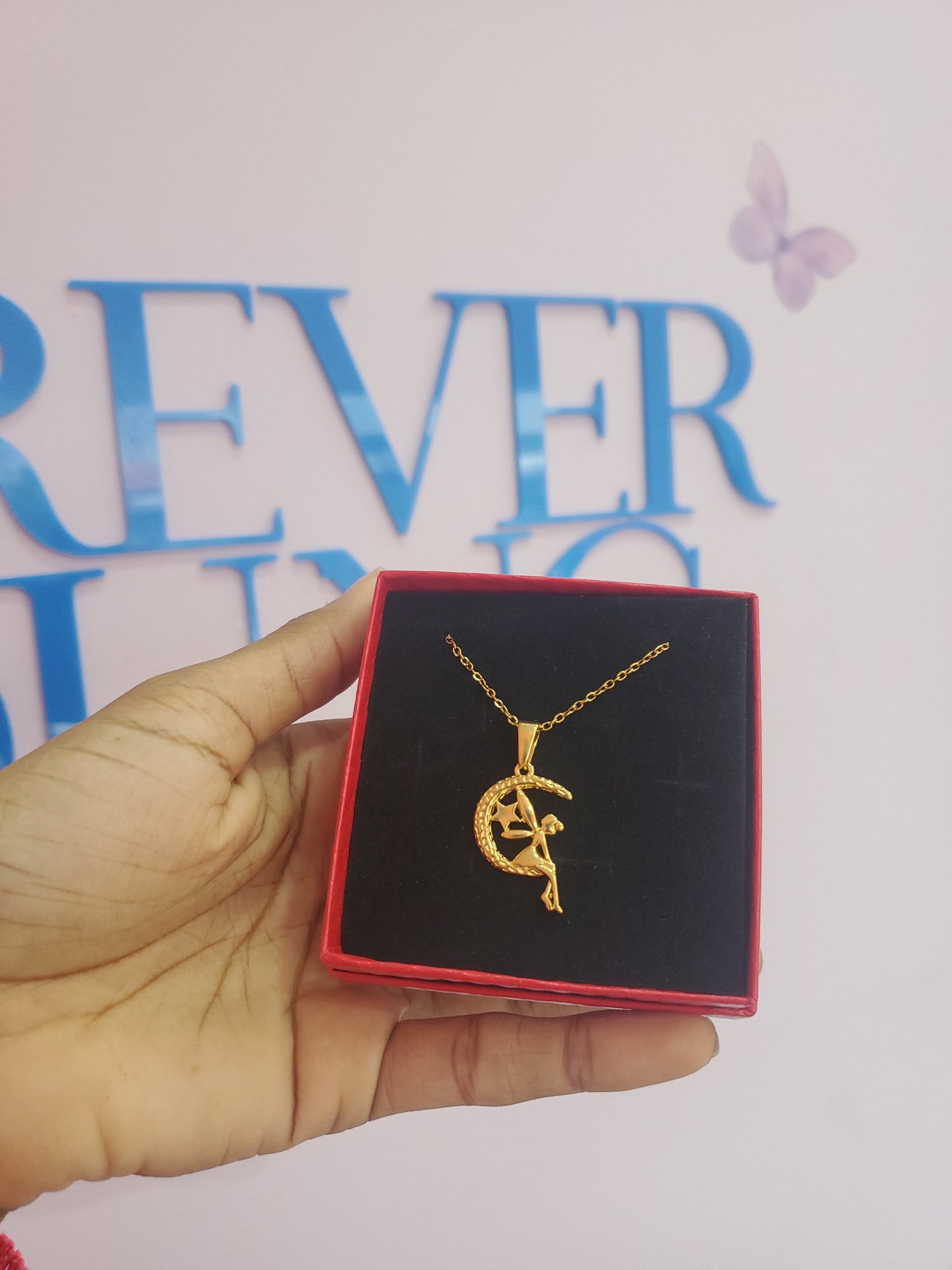 COLLAR SÓLIDO FAIRY TINKERBELL HADA MINIMALISTA