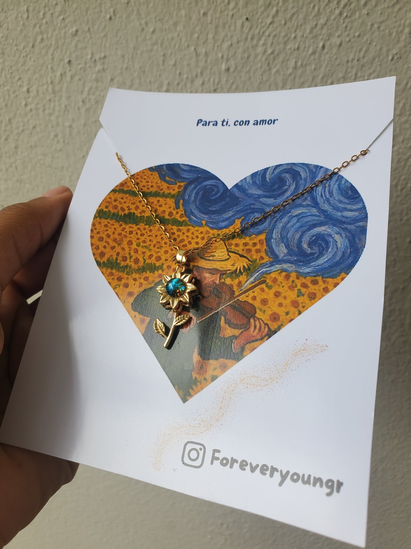 COLLAR SOL Y GIRASOL   CIELO ESTRELLADO ELEGANTE CRISTAL DE CIRCONIA